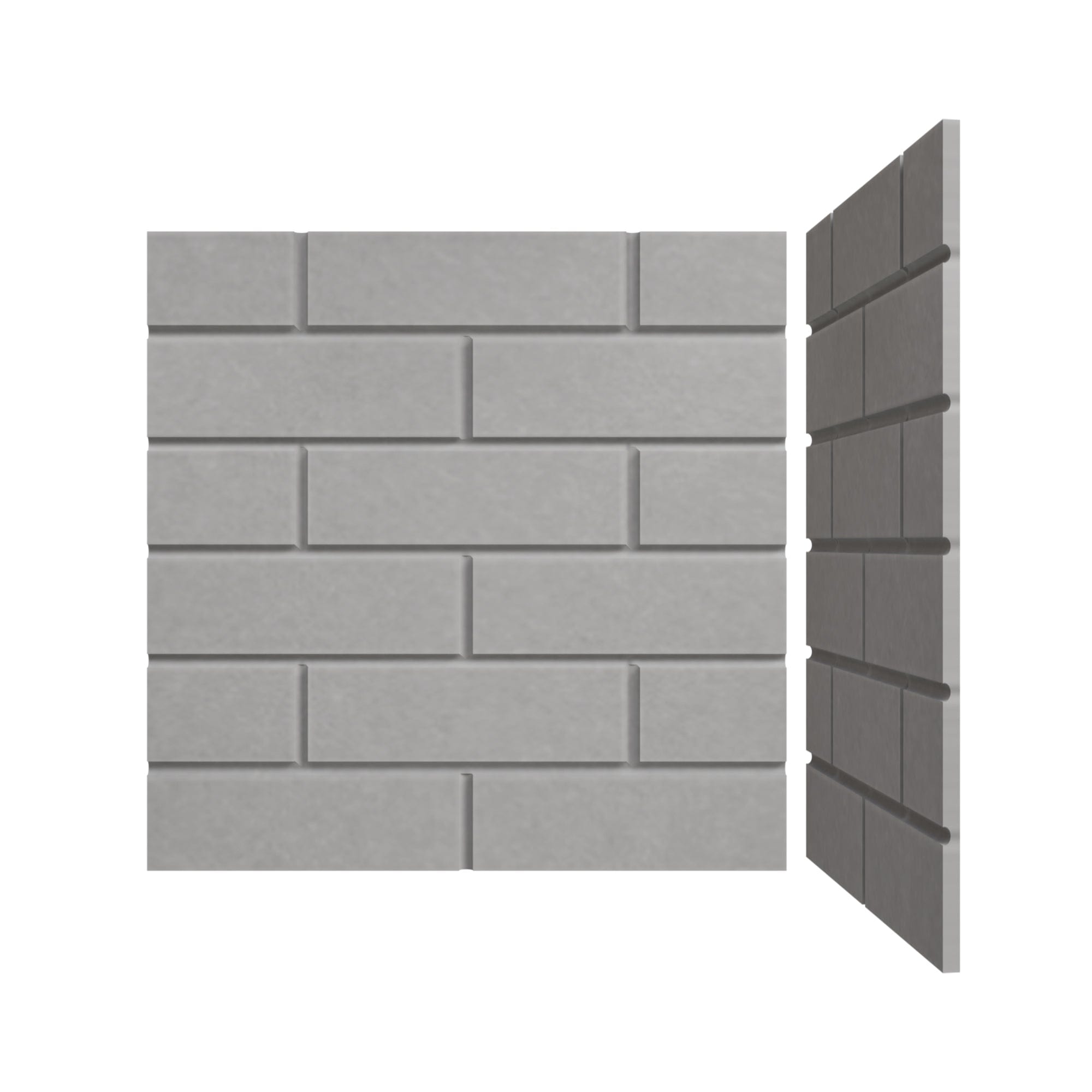 silexofy Brick 3D Square Polyester Felt Art Adhesive Panels - KK1392