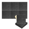 silexofy Brick 3D Square Polyester Felt Art Adhesive Panels - KK1392