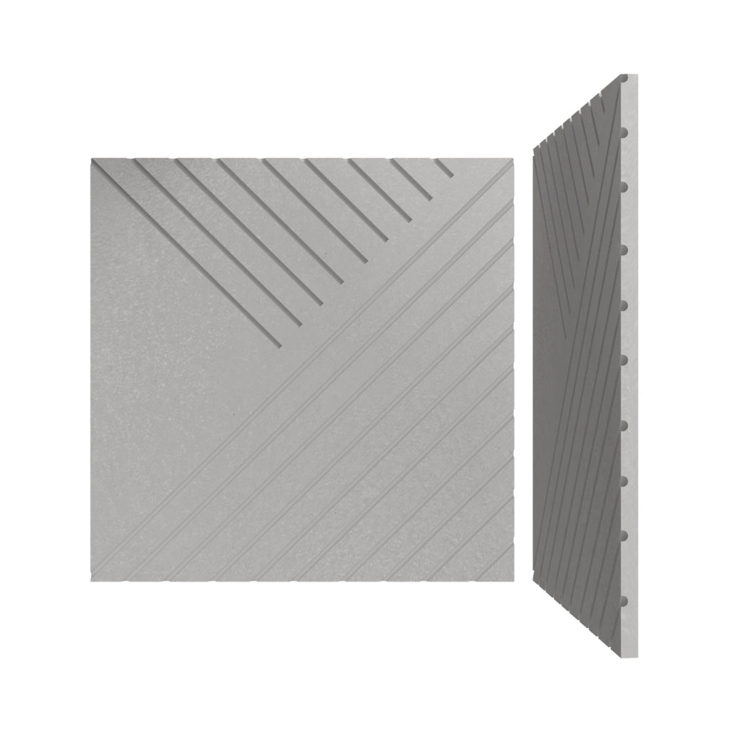 silexofy Diagonal 3D Square Polyester Felt Art Adhesive Panels - KK1390