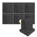 silexofy Diagonal 3D Square Polyester Felt Art Adhesive Panels - KK1390