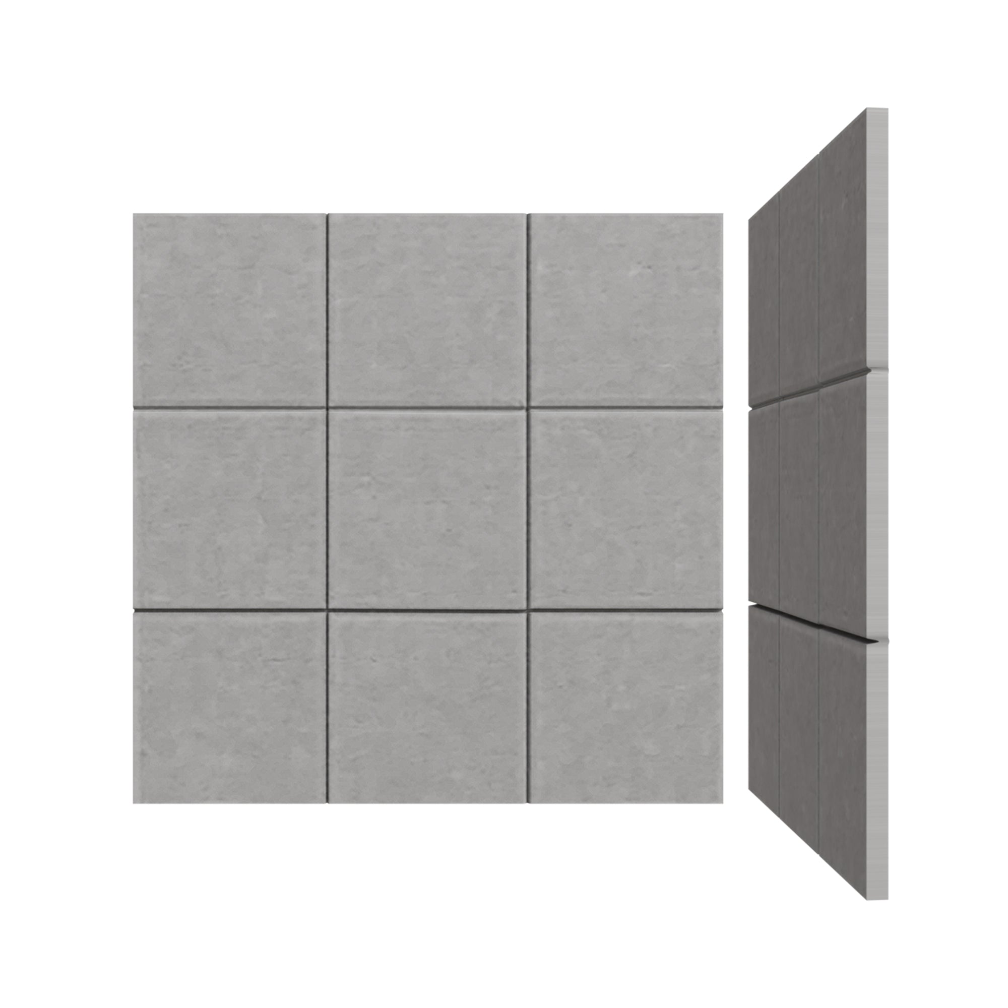 silexofy Grid 3D Square Polyester Felt Art Adhesive Panels - KK1389