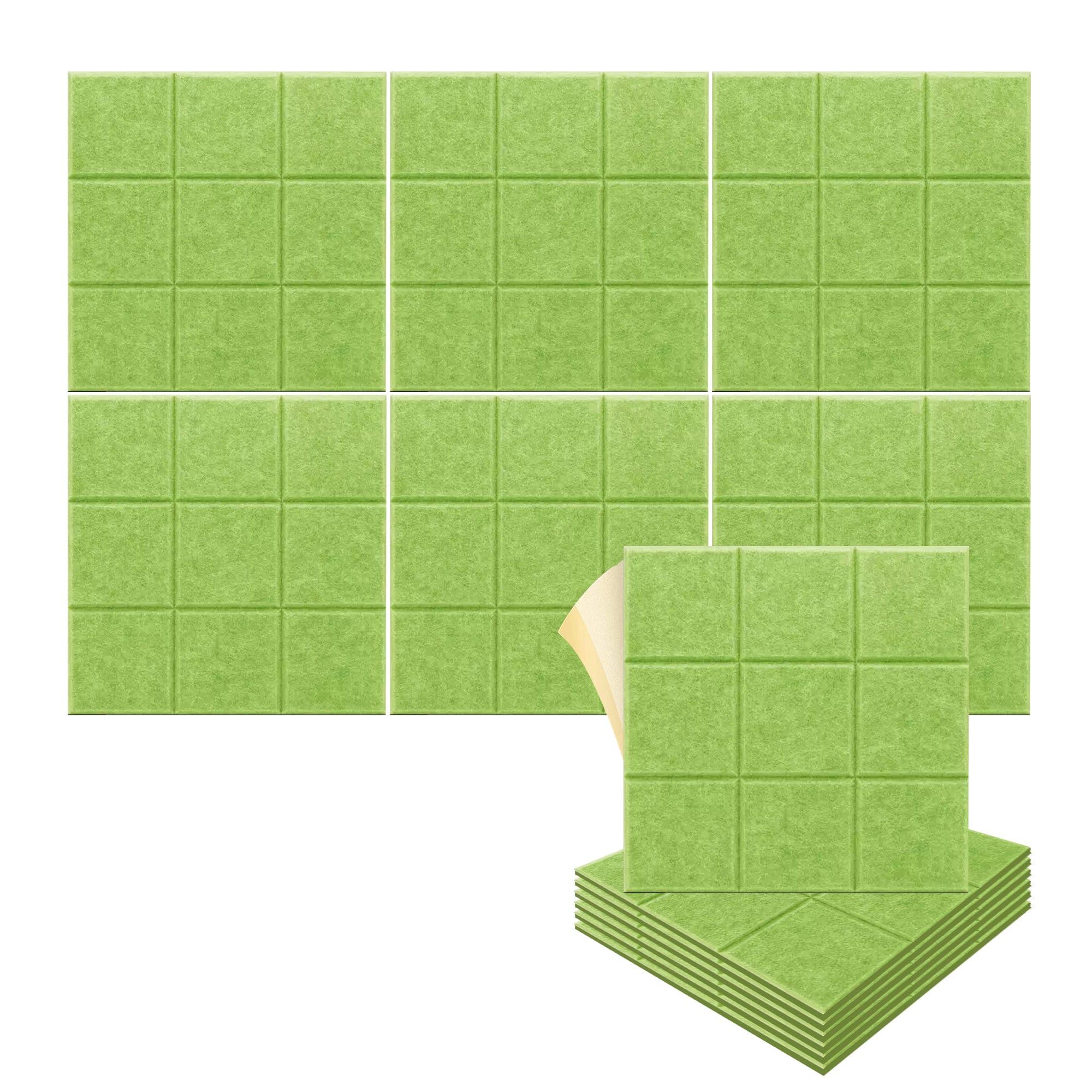 silexofy Grid 3D Square Polyester Felt Art Adhesive Panels - KK1389
