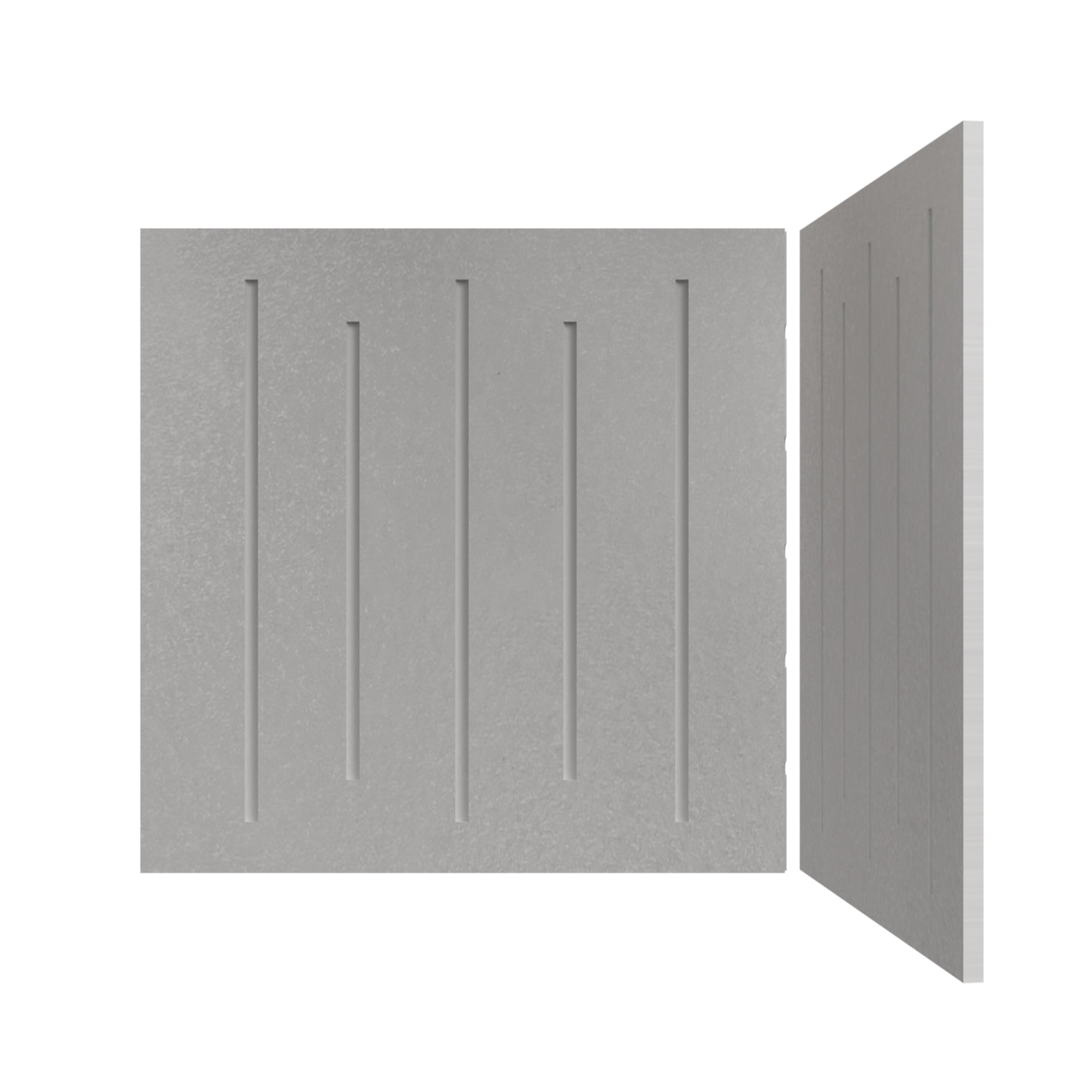 silexofy Soundwave 3D Square Polyester Felt Art Adhesive Panels - KK1393