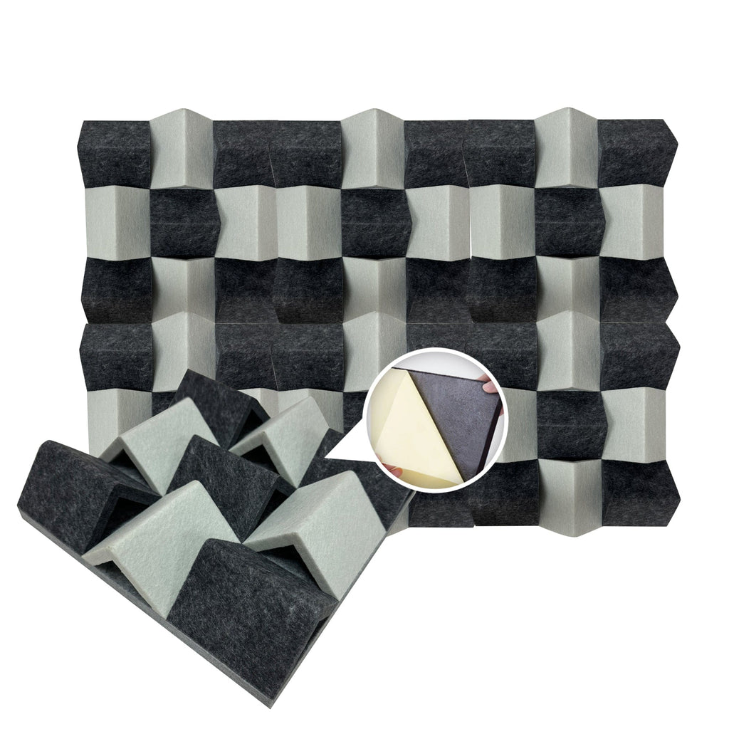 silexofy Black and White 3D Felt Sound Diffuser - KK1429