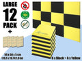 silexofy Flat Bevel Tile Series Acoustic Panel - Black x Yellow Bundle - KK1039