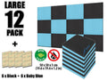 silexofy Eggcrate Convoluted Series Acoustic Foam - Baby Blue x Black Bundle - KK1052