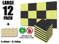 silexofy Eggcrate Convoluted Series Acoustic Foam - Black x Yellow Bundle - KK1052