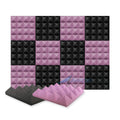 silexofy Pyramid Series Acoustic Foam - Black x Burgundy Bundle - KK1034