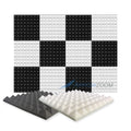 silexofy Pyramid Series Acoustic Foam - Black x Pearl White Bundle - KK1034