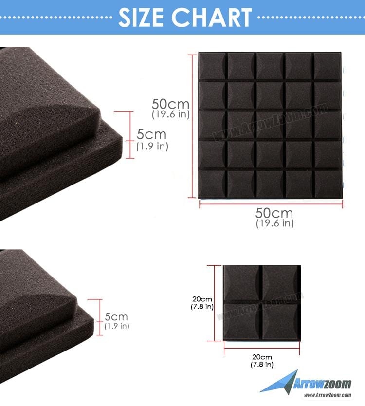 silexofy Acoustic Hemisphere Grid Foam - Solid Colors - KK1040