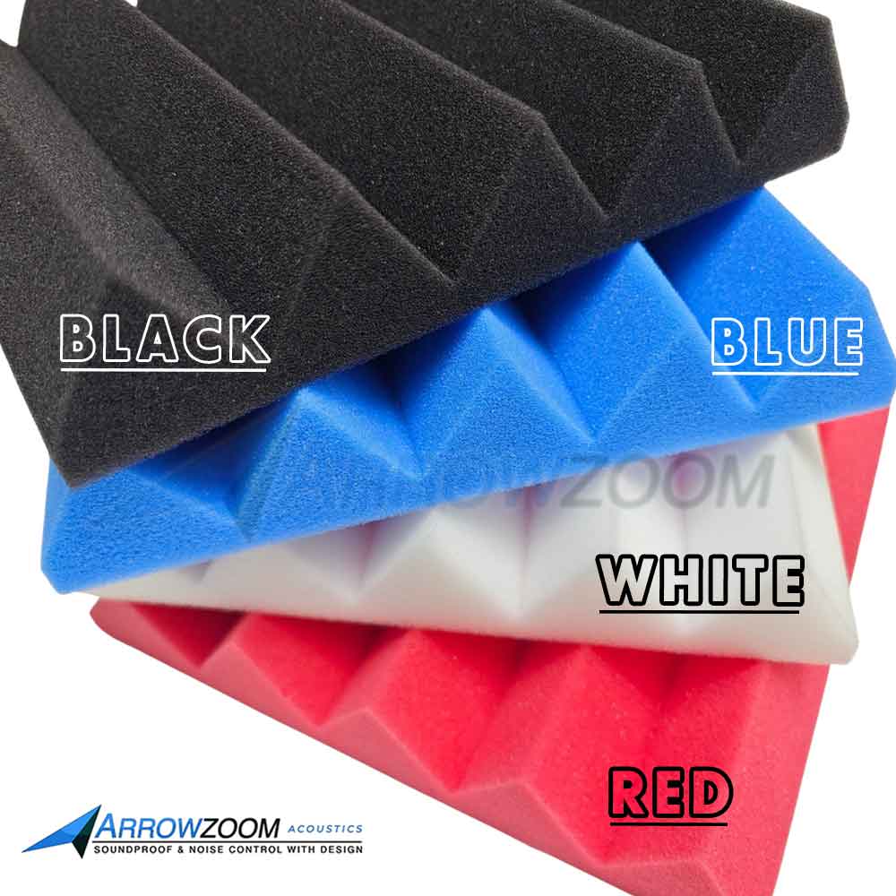 silexofy Wedge Tiles Series Acoustic Foam - Black x Red Bundle - KK1134