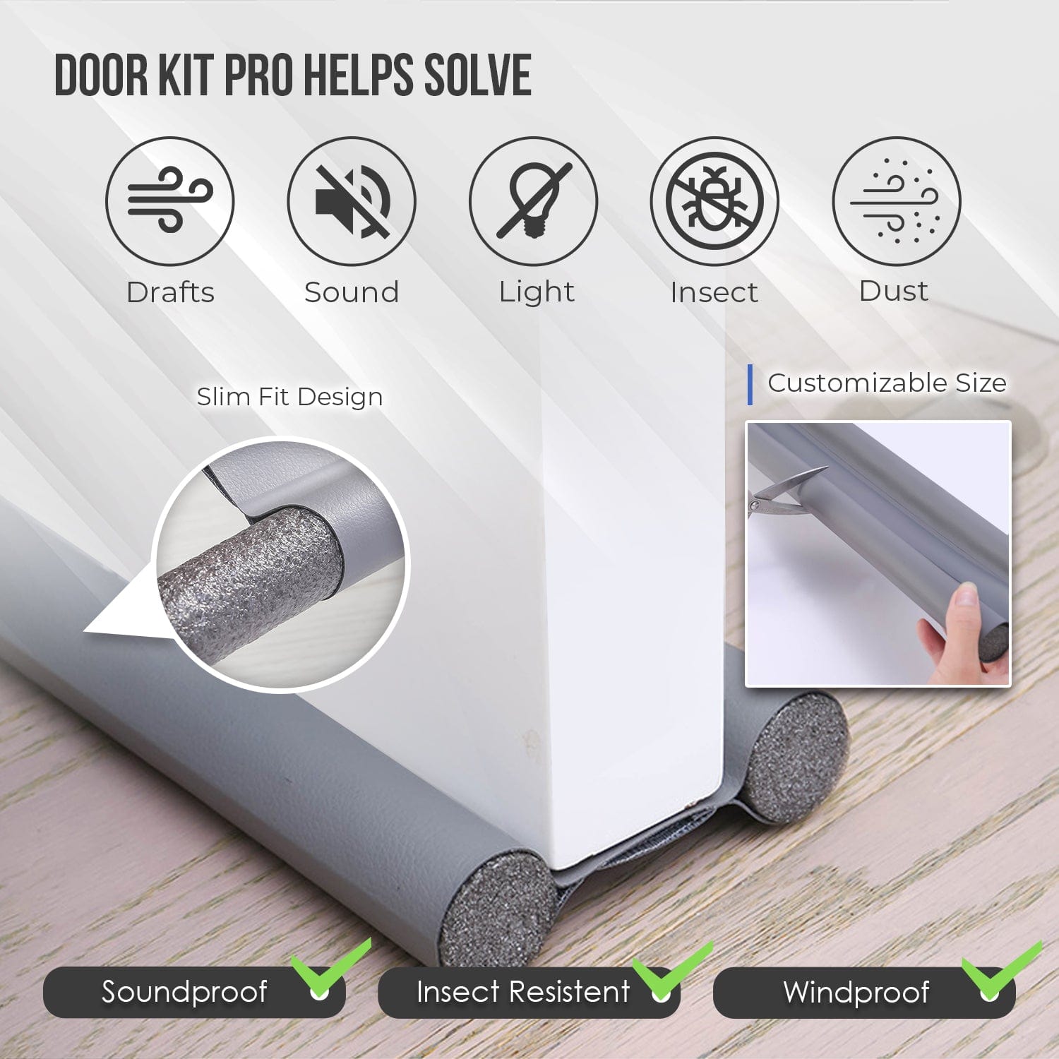 silexofy Soundproof Door Bottom Sealing Strip PRO - KK1260