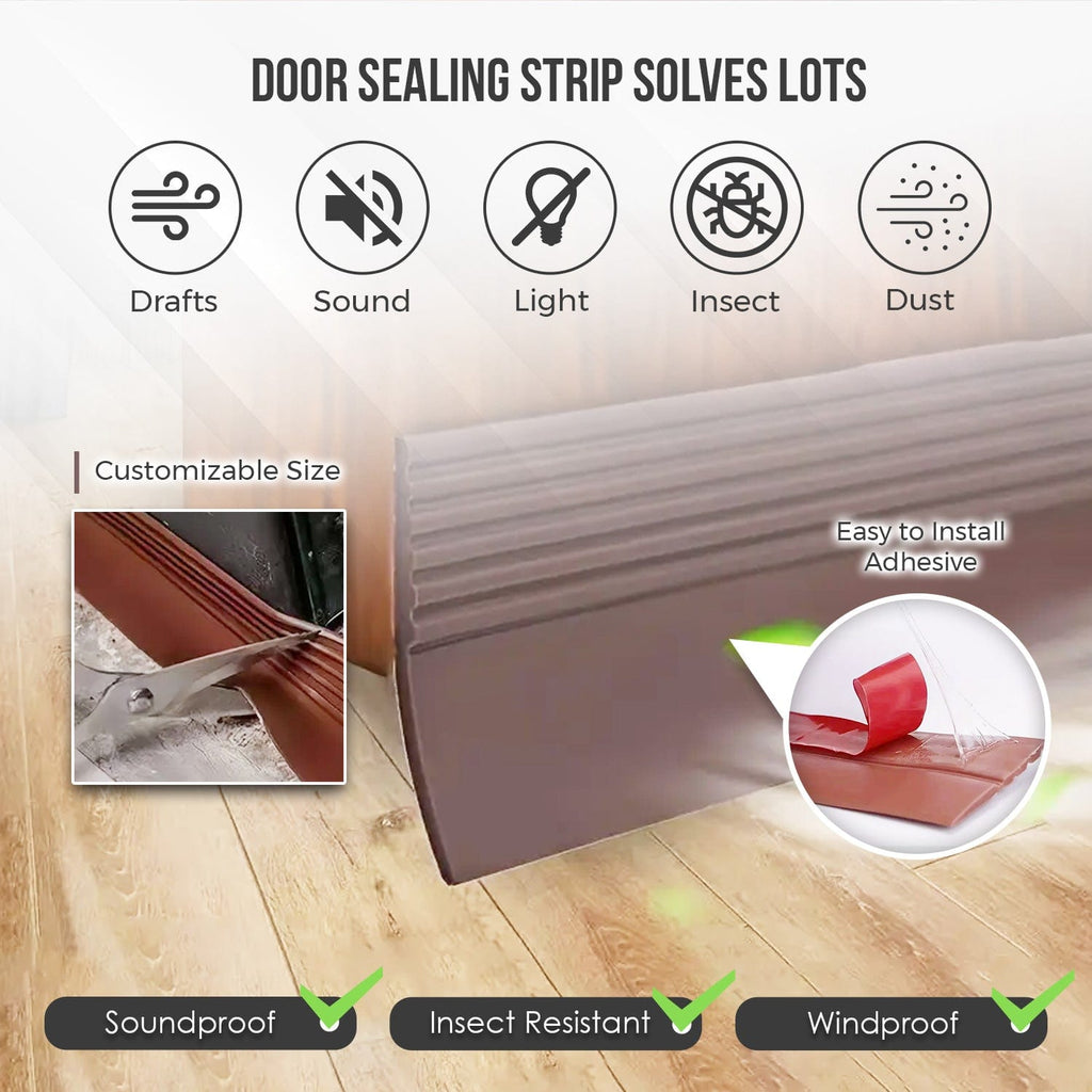 silexofy 2 Pack - Under Door Draft Sound Stopper PRO - KK1467
