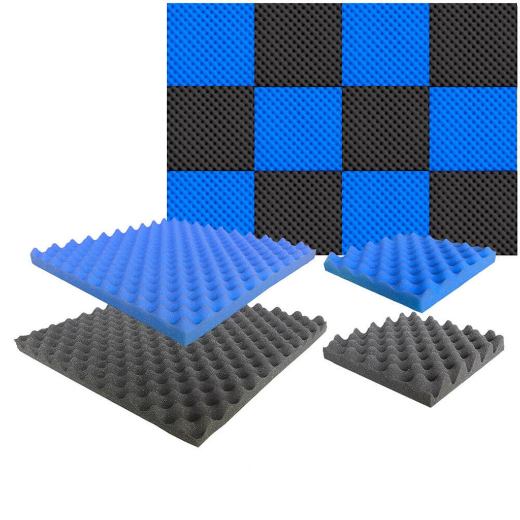 silexofy Eggcrate Convoluted Acoustic Foam - Series Black x Blue Bundle - KK1052