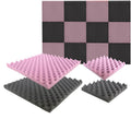 silexofy Eggcrate Convoluted Series Acoustic Foam - Black x Burgundy Bundle - KK1052