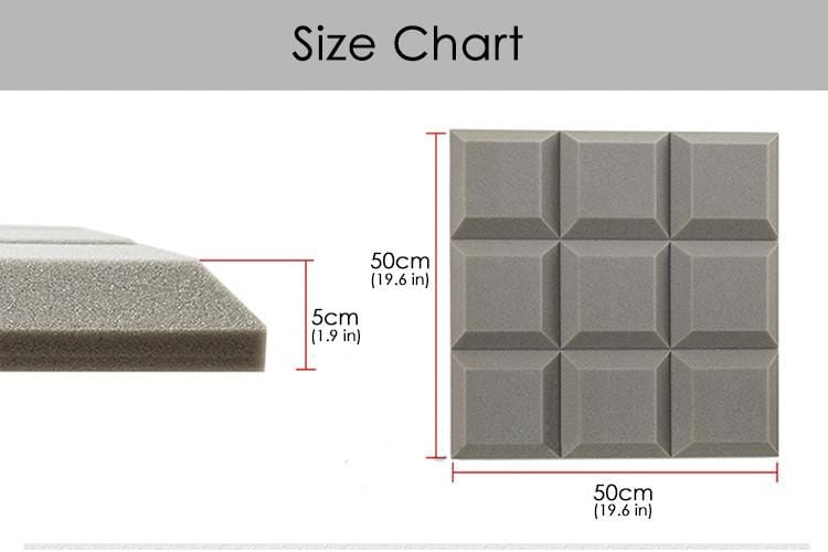 silexofy Acoustic Bevel Grid Foam - Solid Colors - KK1046