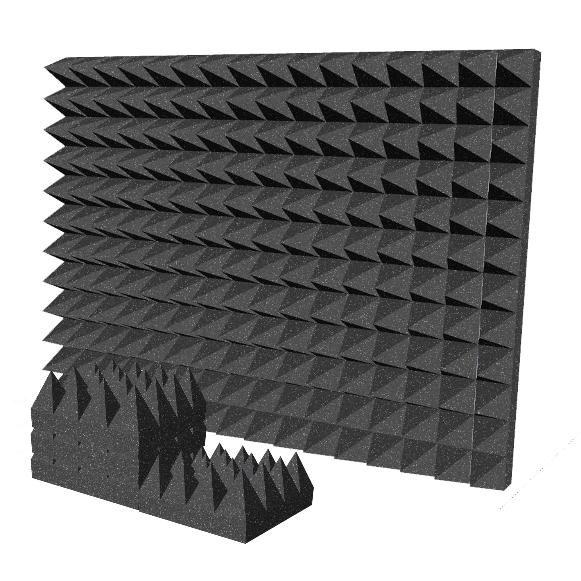 silexofy Pyramid 10/15cm Thick Acoustic Foam Series PRO - Black - KK1471