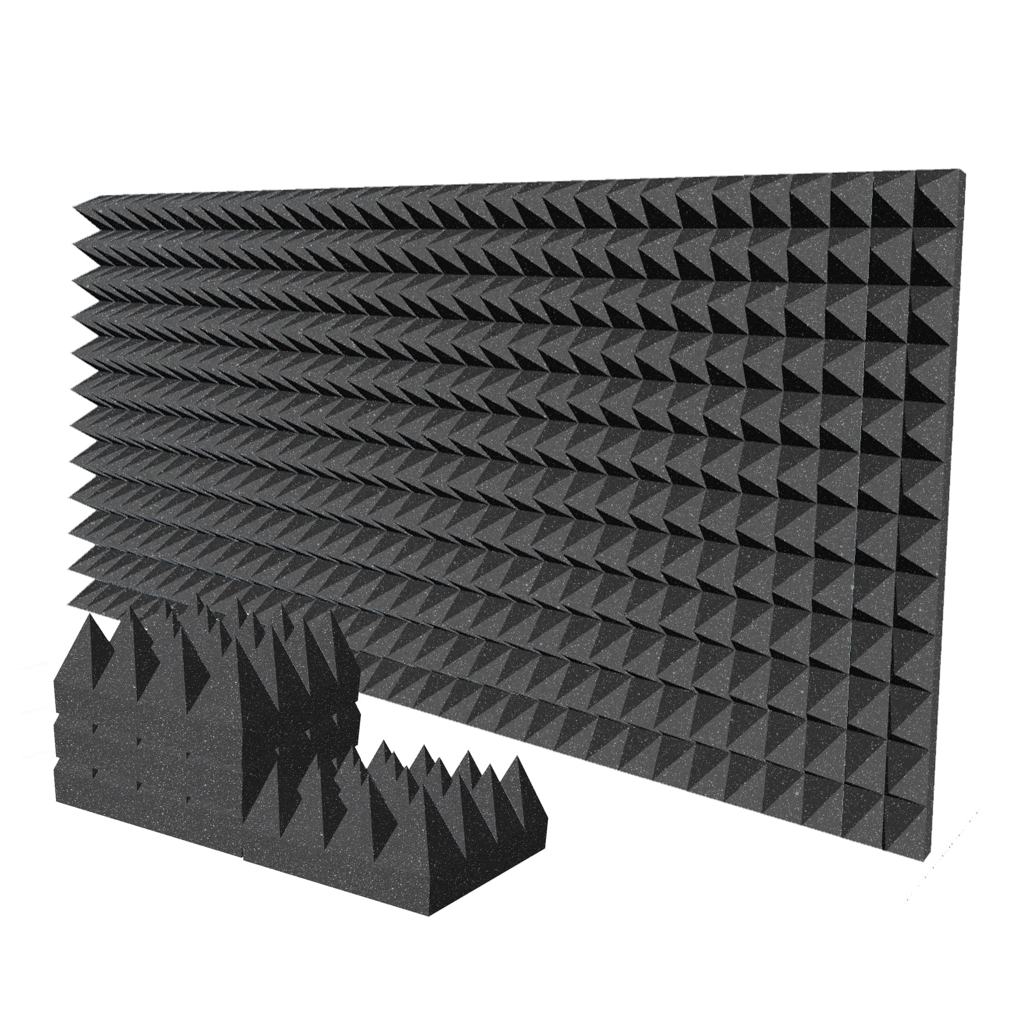 silexofy Pyramid 10/15cm Thick Acoustic Foam Series PRO - Black - KK1471