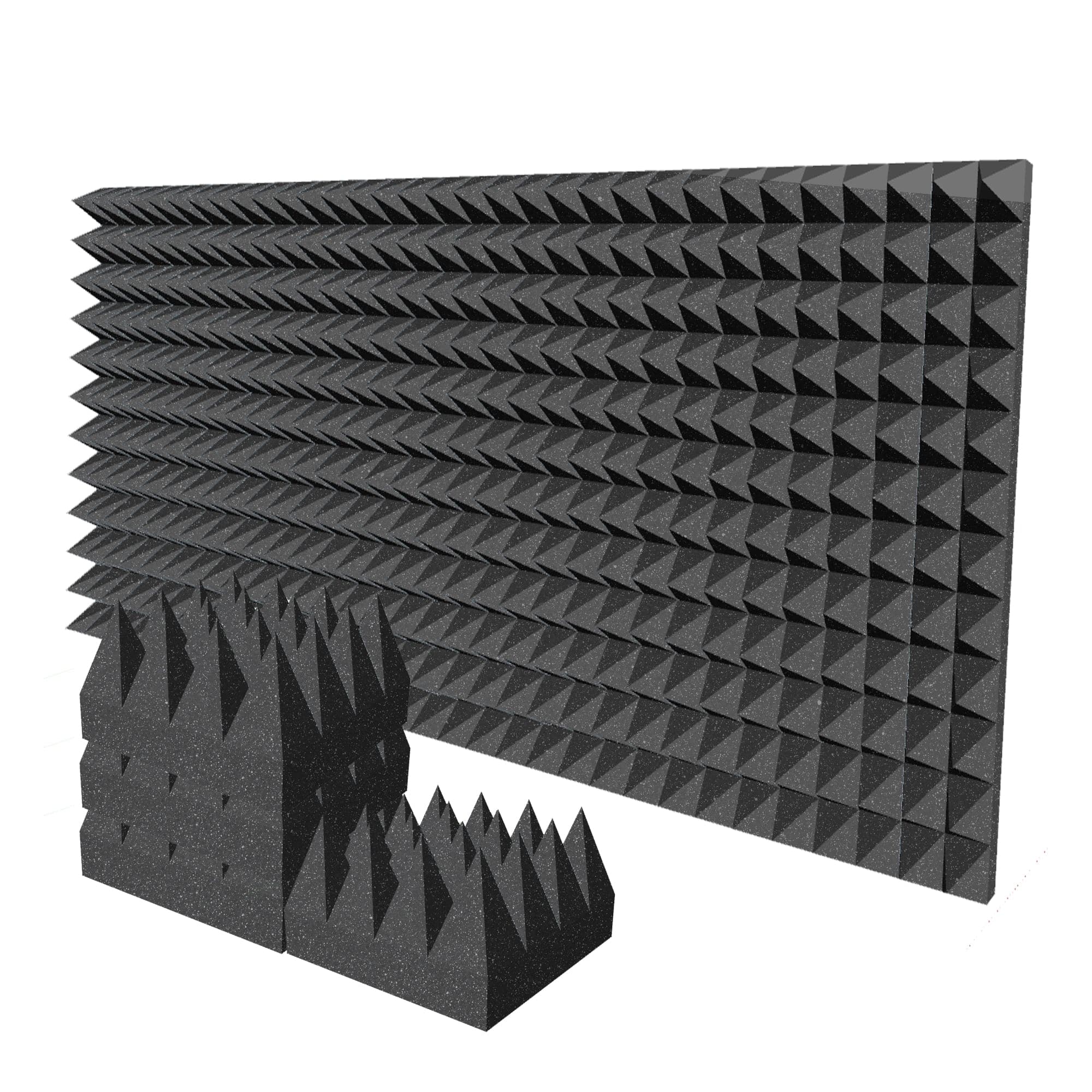 silexofy Pyramid 10/15cm Thick Acoustic Foam Series PRO - Black - KK1471