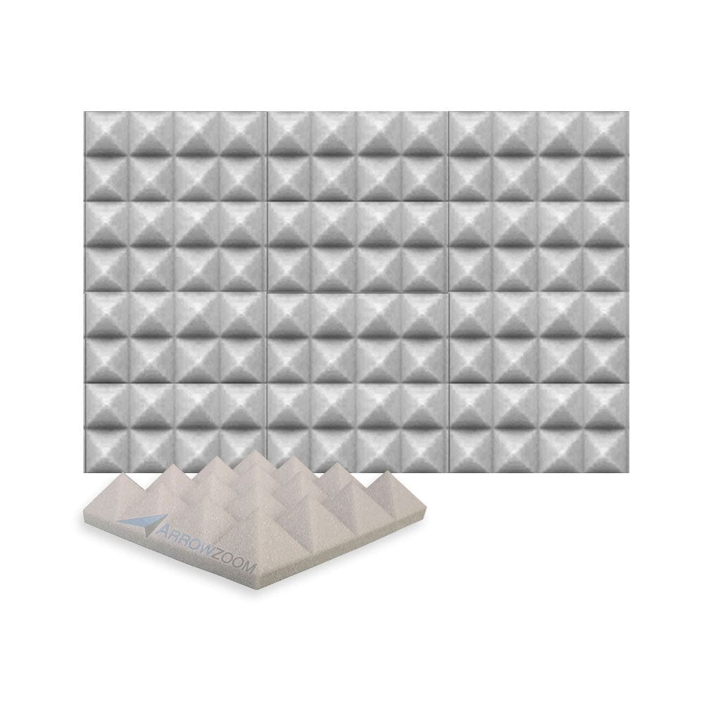 New 6 Pcs Bundle Pyramid Tiles Acoustic Panels Sound Absorption Studio Soundproof Foam 8 Colors KK1034