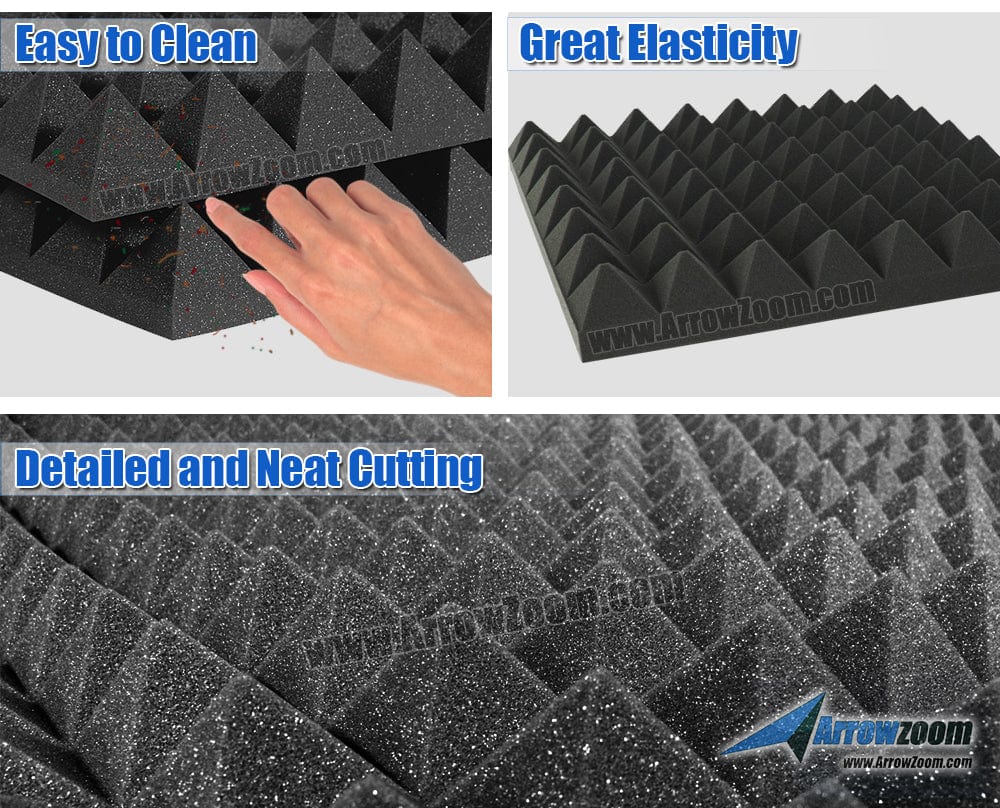 New 1 Pc Pyramid Tile Acoustic Panel Sound Absorption Studio Soundproof Foam KK1034
