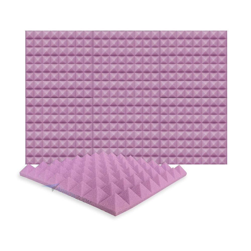 New 6 Pcs Bundle Pyramid Tiles Acoustic Panels Sound Absorption Studio Soundproof Foam 8 Colors KK1034