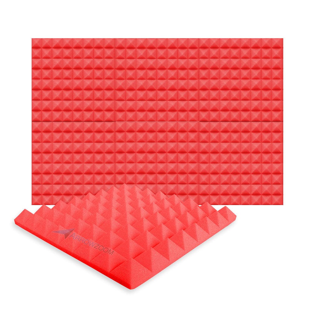New 6 Pcs Bundle Pyramid Tiles Acoustic Panels Sound Absorption Studio Soundproof Foam 8 Colors KK1034
