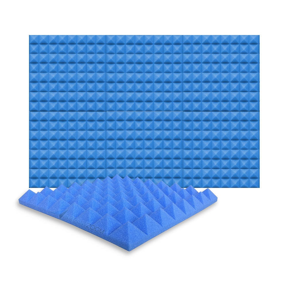 New 6 Pcs Bundle Pyramid Tiles Acoustic Panels Sound Absorption Studio Soundproof Foam 8 Colors KK1034