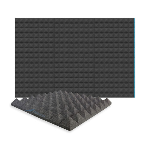 New 6 Pcs Bundle Pyramid Tiles Acoustic Panels Sound Absorption Studio Soundproof Foam 8 Colors KK1034