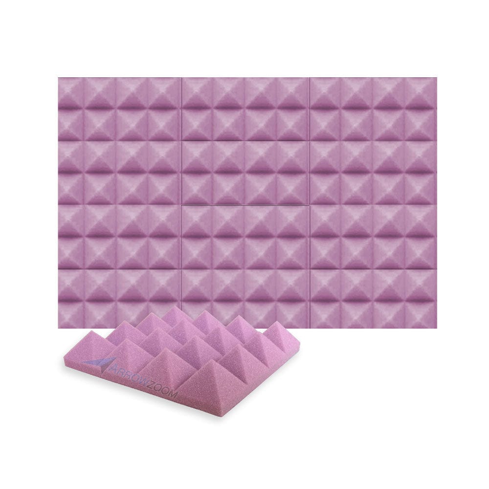 New 6 Pcs Bundle Pyramid Tiles Acoustic Panels Sound Absorption Studio Soundproof Foam 8 Colors KK1034