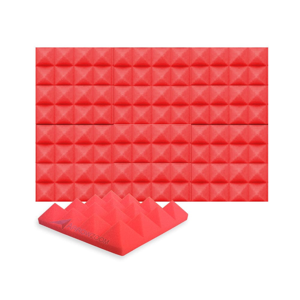 New 6 Pcs Bundle Pyramid Tiles Acoustic Panels Sound Absorption Studio Soundproof Foam 8 Colors KK1034