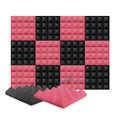 silexofy Pyramid Series Acoustic Foam - Black x Red Bundle - KK1034