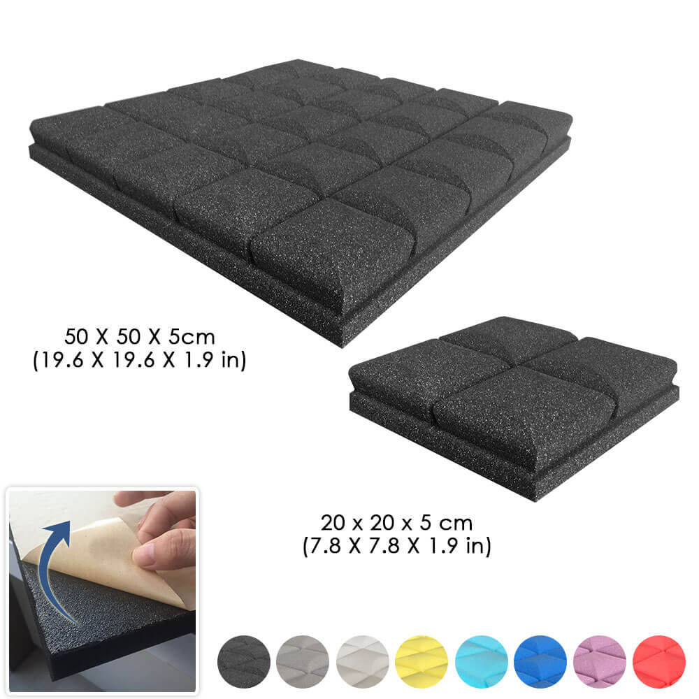 silexofy Hemisphere Grid Adhesive Backed Series Acoustic Foam - Solid Colors - KK1056