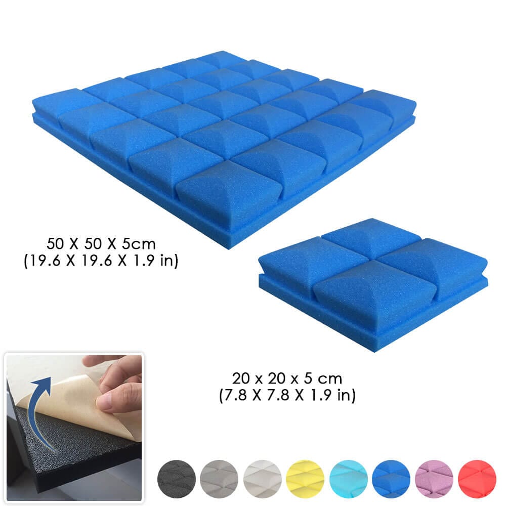 silexofy Hemisphere Grid Adhesive Backed Series Acoustic Foam - Solid Colors - KK1056