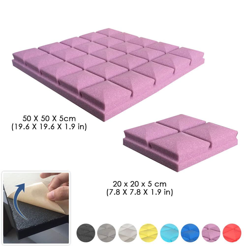 silexofy Hemisphere Grid Adhesive Backed Series Acoustic Foam - Solid Colors - KK1056