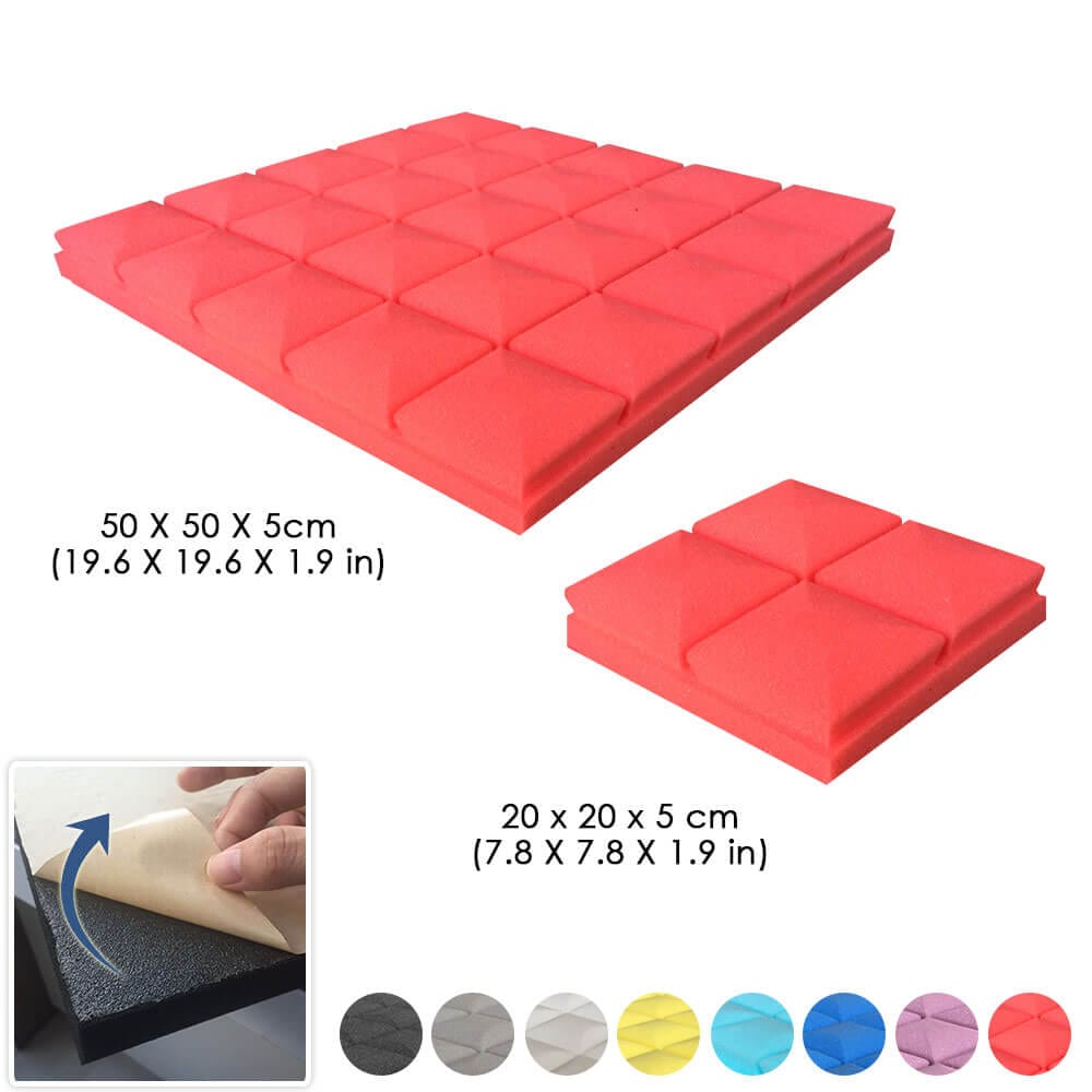 silexofy Hemisphere Grid Adhesive Backed Series Acoustic Foam - Solid Colors - KK1056