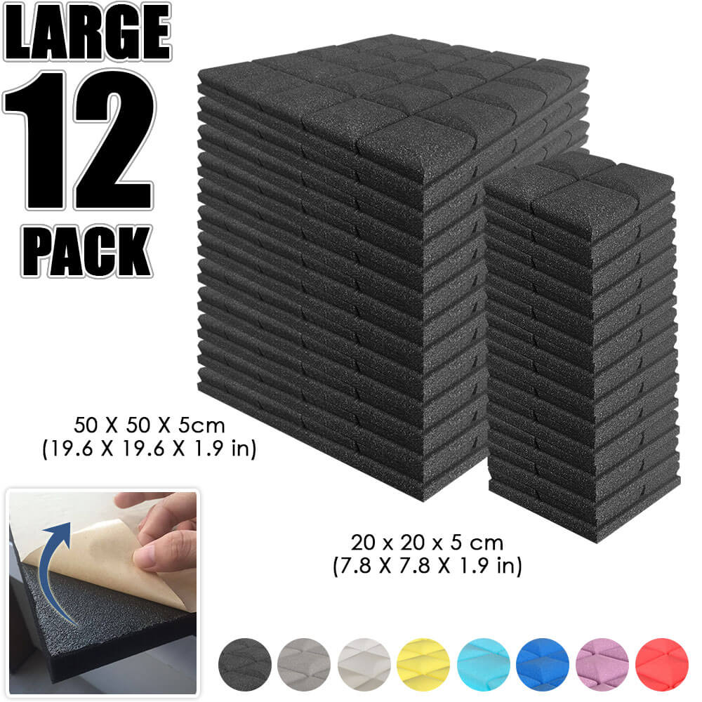 silexofy Hemisphere Grid Adhesive Backed Series Acoustic Foam - Solid Colors - KK1056