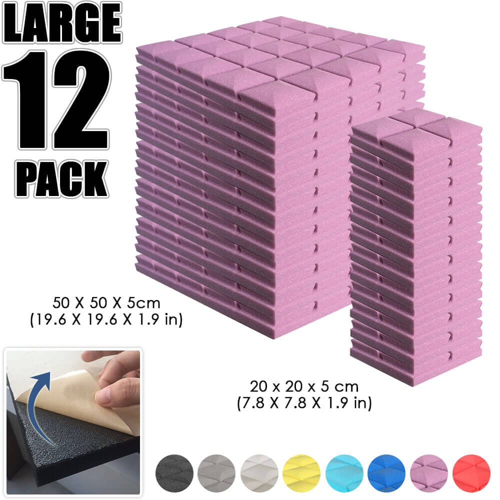 silexofy Hemisphere Grid Adhesive Backed Series Acoustic Foam - Solid Colors - KK1056