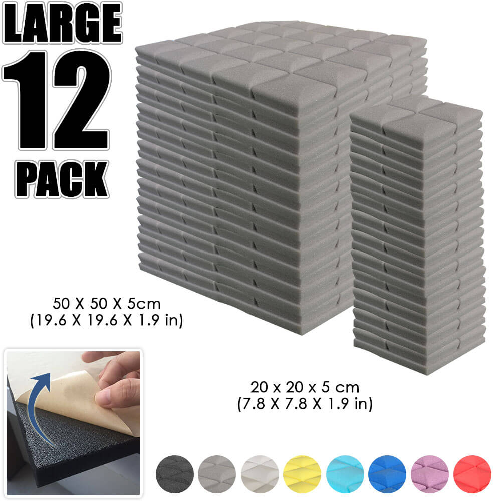 silexofy Hemisphere Grid Adhesive Backed Series Acoustic Foam - Solid Colors - KK1056