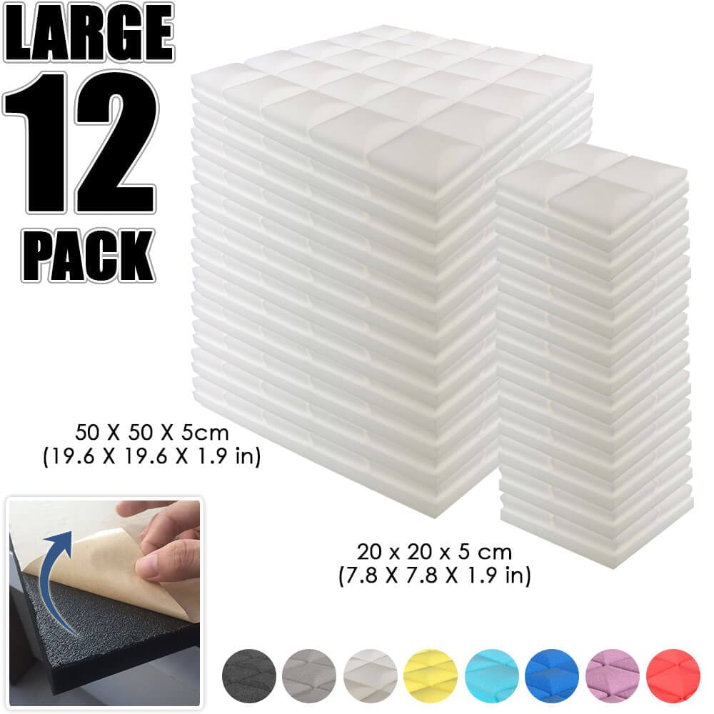 silexofy Hemisphere Grid Adhesive Backed Series Acoustic Foam - Solid Colors - KK1056