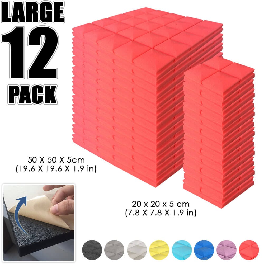silexofy Hemisphere Grid Adhesive Backed Series Acoustic Foam - Solid Colors - KK1056