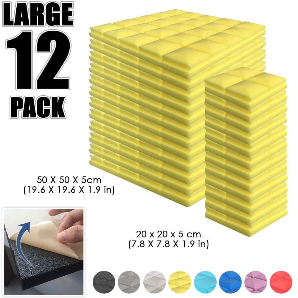 silexofy Hemisphere Grid Adhesive Backed Series Acoustic Foam - Solid Colors - KK1056