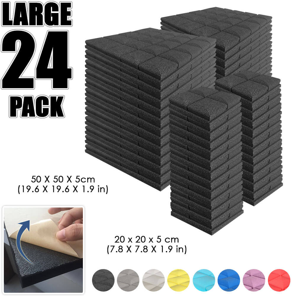 silexofy Hemisphere Grid Adhesive Backed Series Acoustic Foam - Solid Colors - KK1056