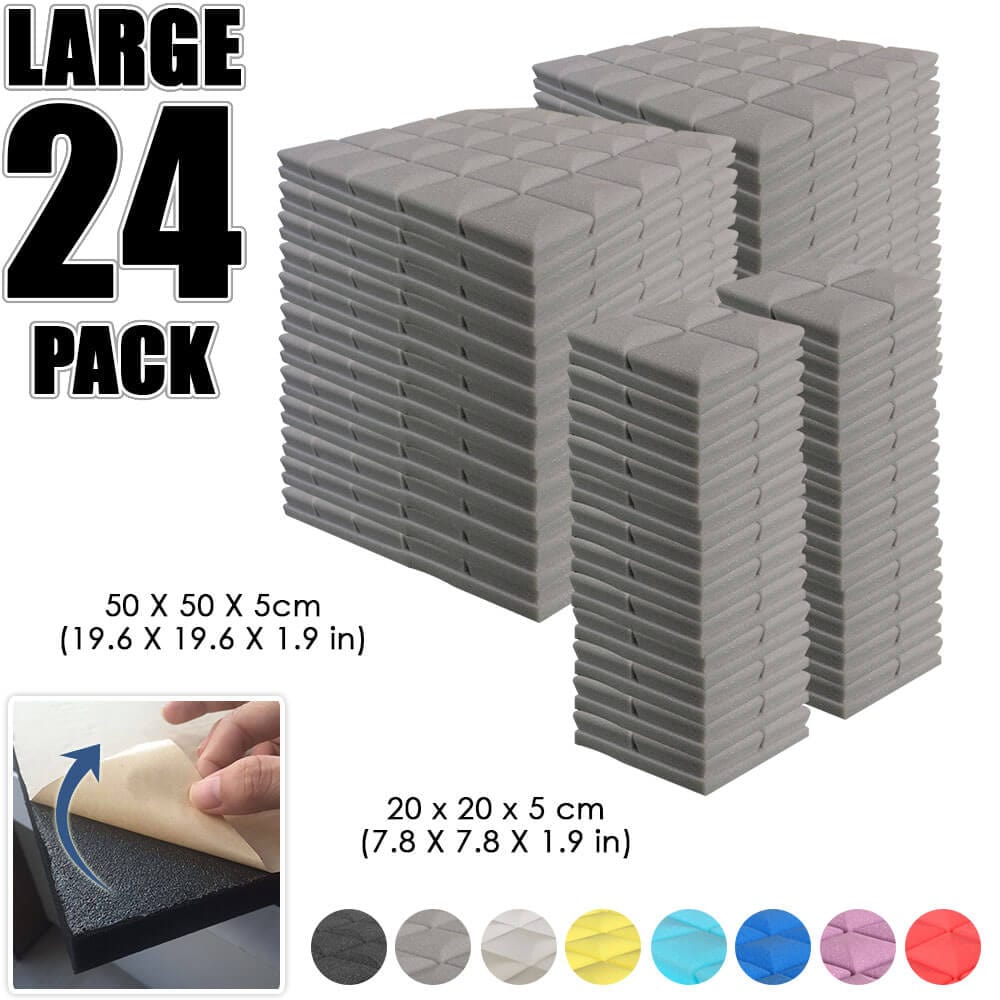 silexofy Hemisphere Grid Adhesive Backed Series Acoustic Foam - Solid Colors - KK1056