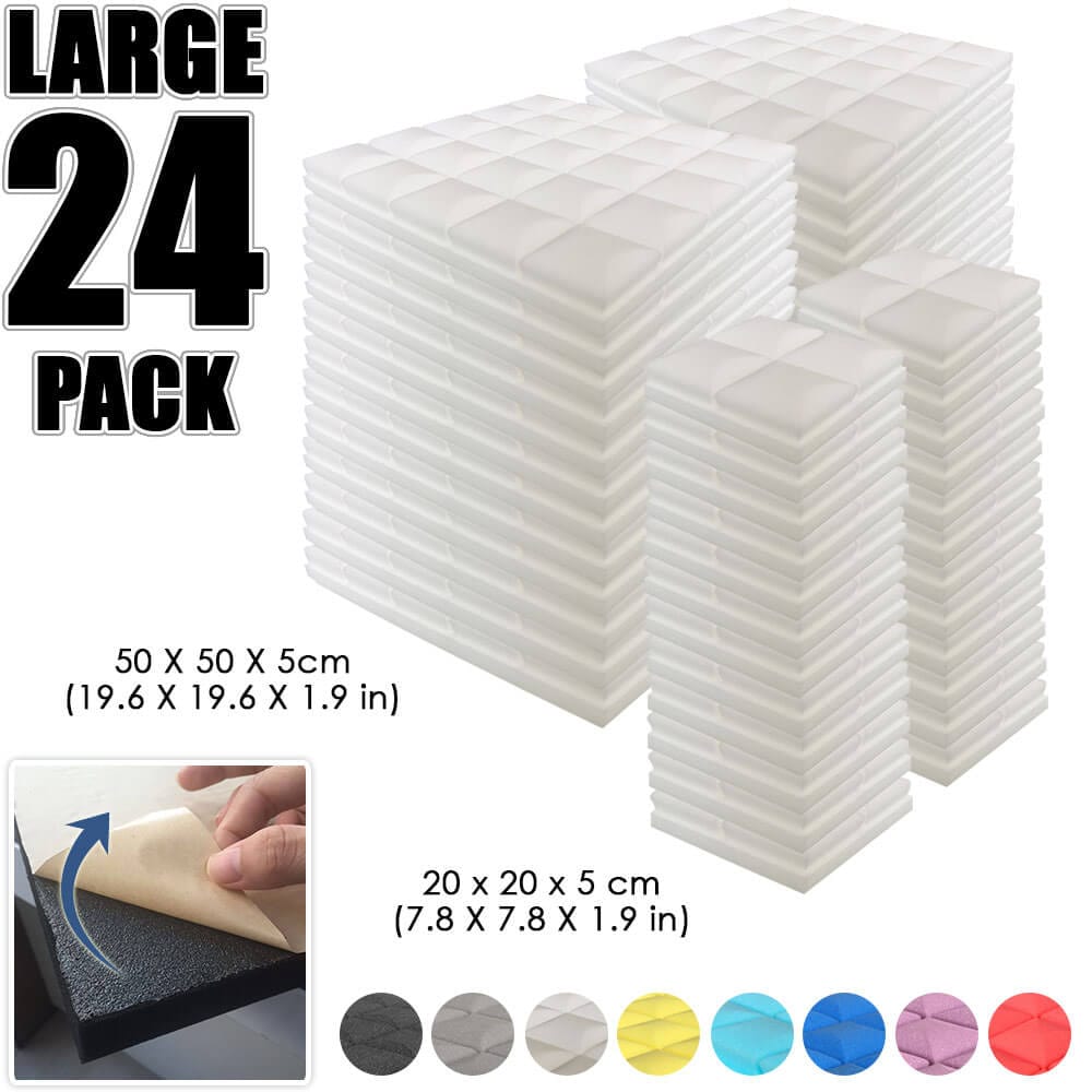 silexofy Hemisphere Grid Adhesive Backed Series Acoustic Foam - Solid Colors - KK1056
