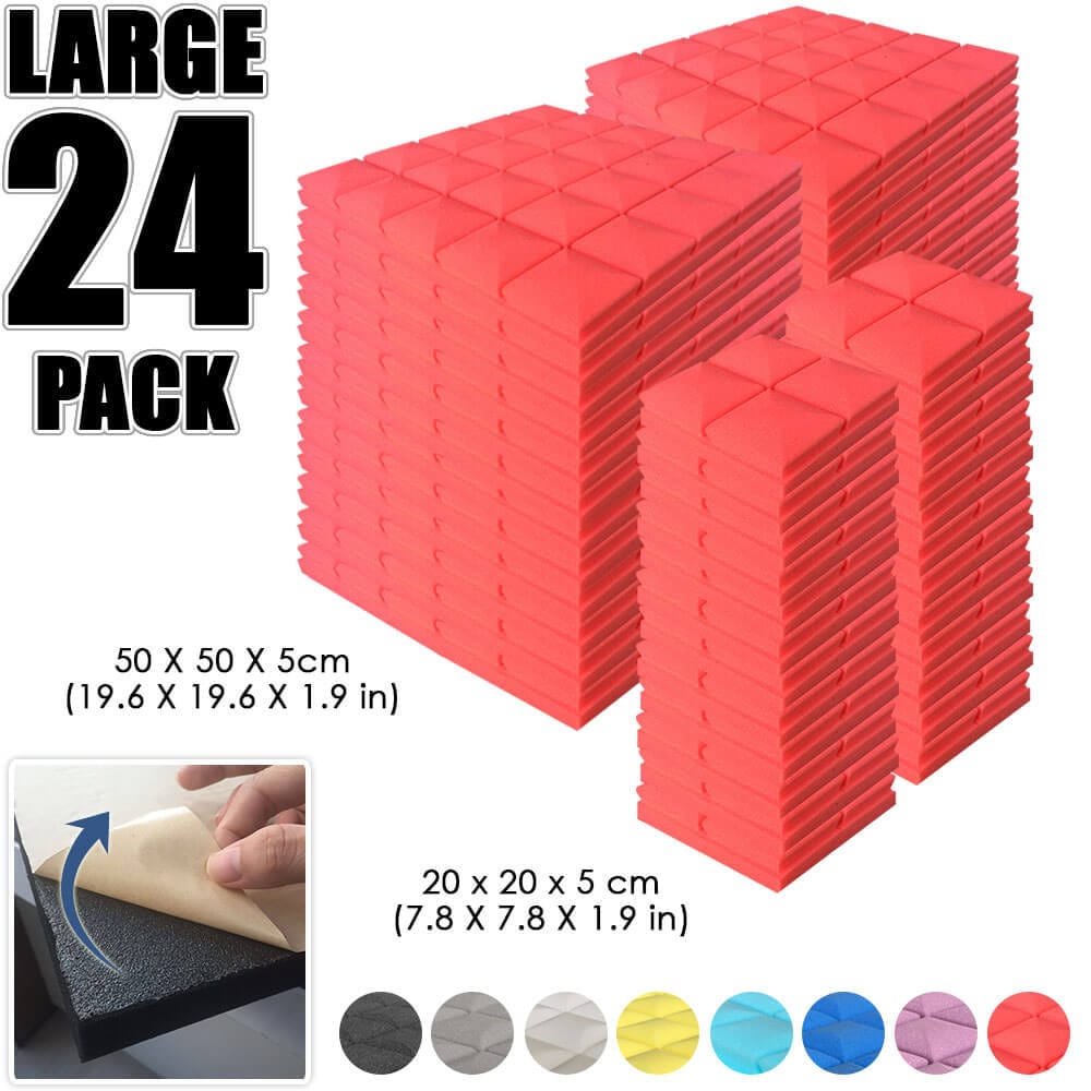 silexofy Hemisphere Grid Adhesive Backed Series Acoustic Foam - Solid Colors - KK1056