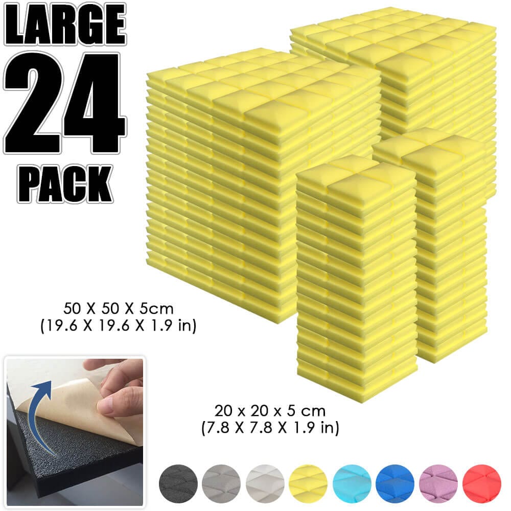 silexofy Hemisphere Grid Adhesive Backed Series Acoustic Foam - Solid Colors - KK1056
