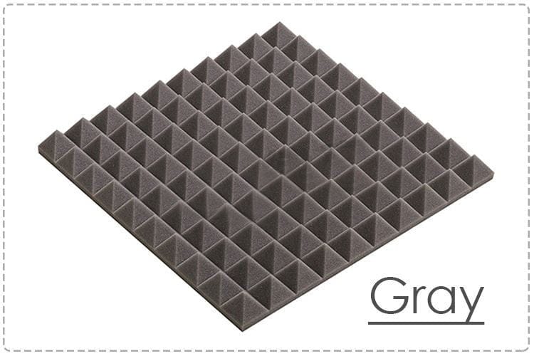 New 12 pcs Bundle Pyramid Adhesive Backed Tiles Acoustic Panels Sound Absorption Studio Soundproof Foam 7 Colors KK1053