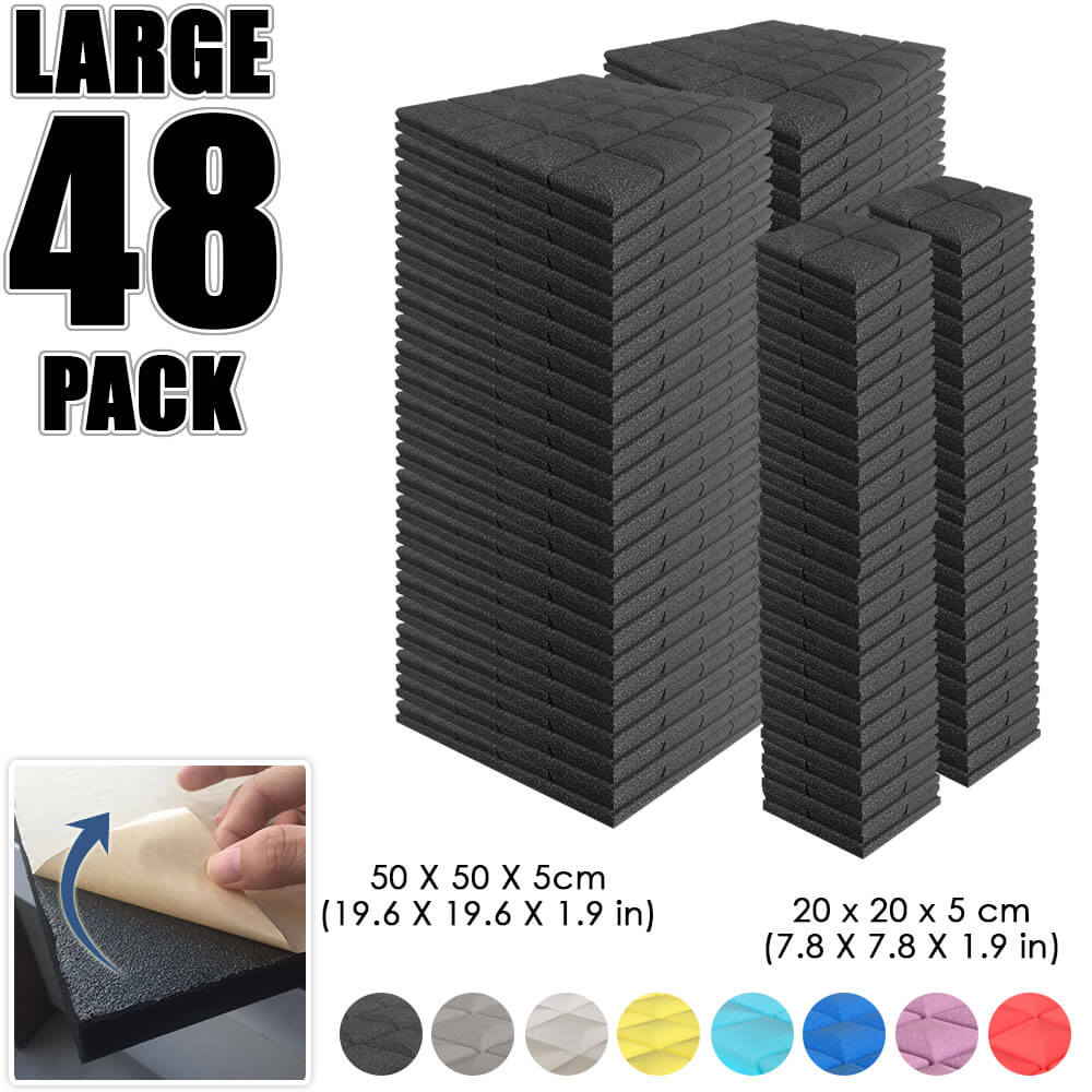 silexofy Hemisphere Grid Adhesive Backed Series Acoustic Foam - Solid Colors - KK1056