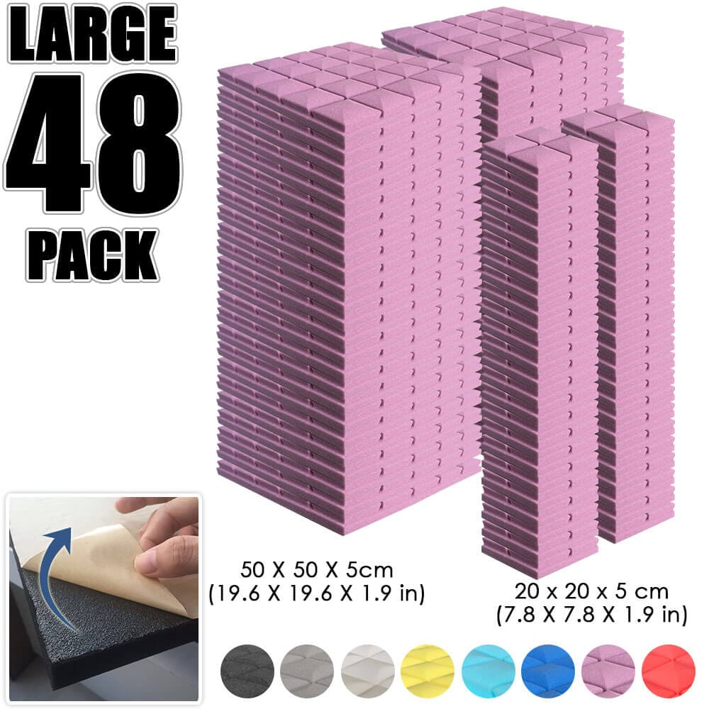 silexofy Hemisphere Grid Adhesive Backed Series Acoustic Foam - Solid Colors - KK1056